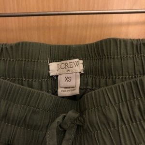 Green J Crew linen pants